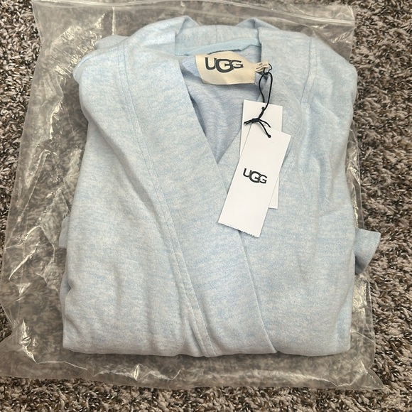 UGG NEW Monrose Robe Sky Heather Light Blue Womens XS Bathrobe - Picture 4 of 6